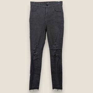 J Brand Alana Deviant Vanity Distressed Jeans High Rise Skinny Black Size 24